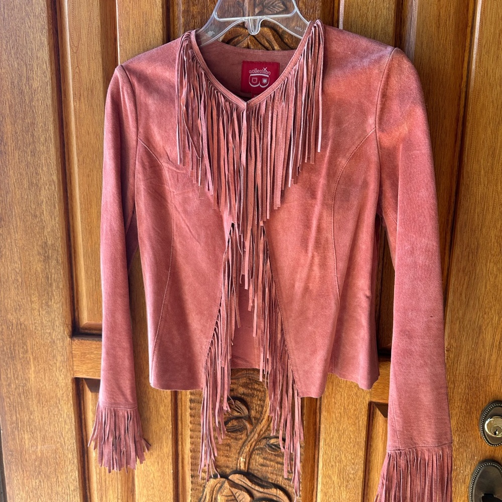 Women’s suede fringed jacket